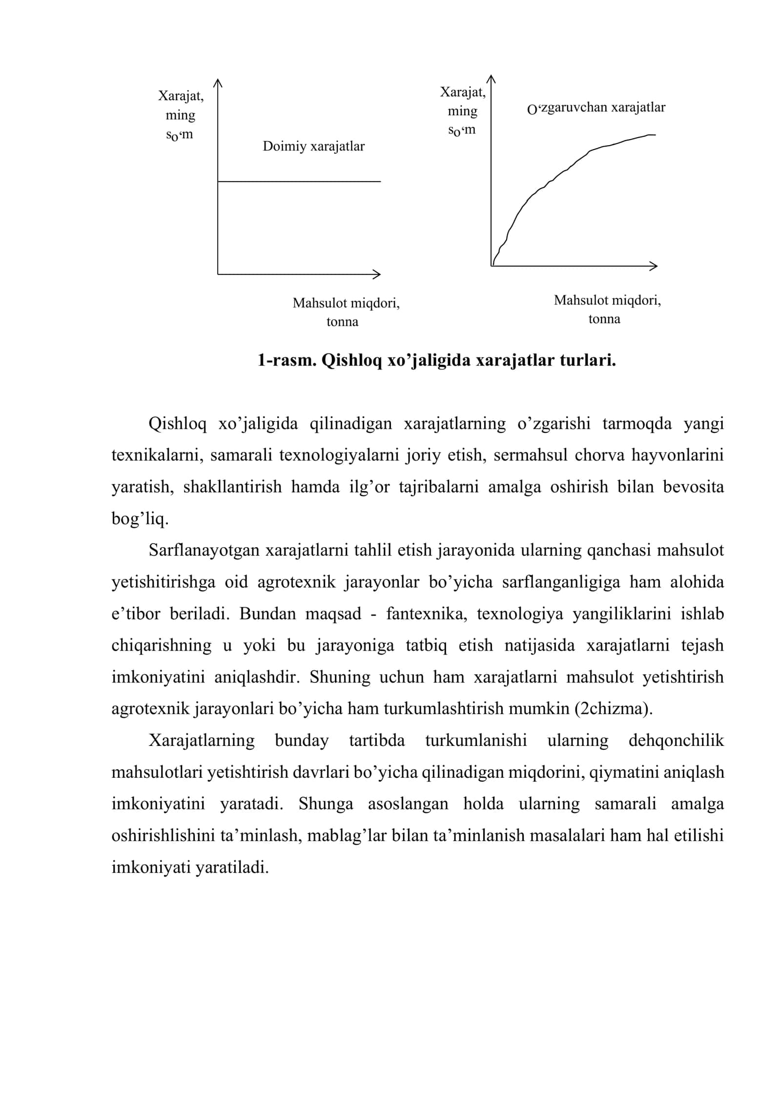 Qishloq xo’jaligida ishlab chiqarish xarajatlari va mahsulot tannarxi 3