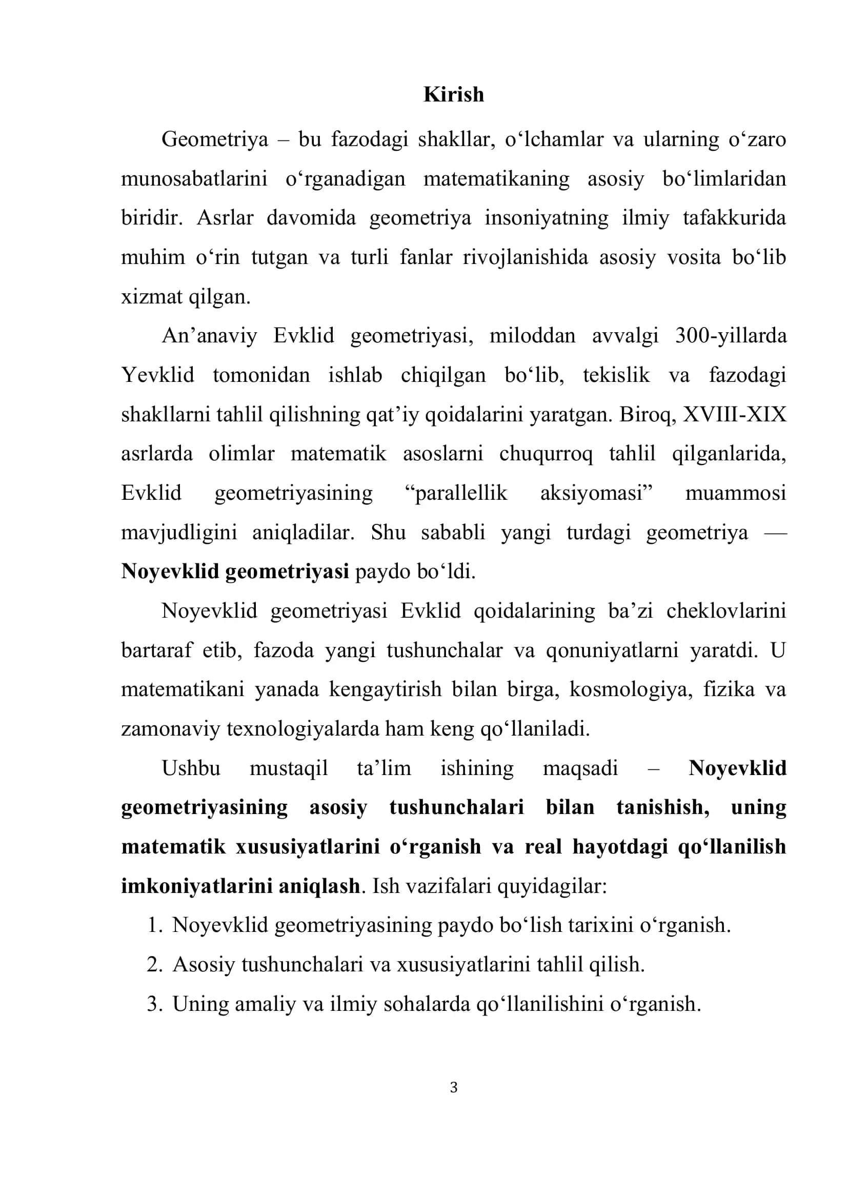 NOYEVKLID GEOMETRIYA 3