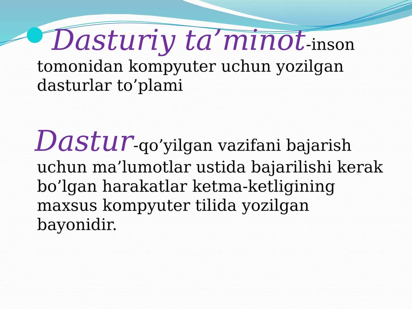 Kompyuterning dasturiy ta’minoti 3