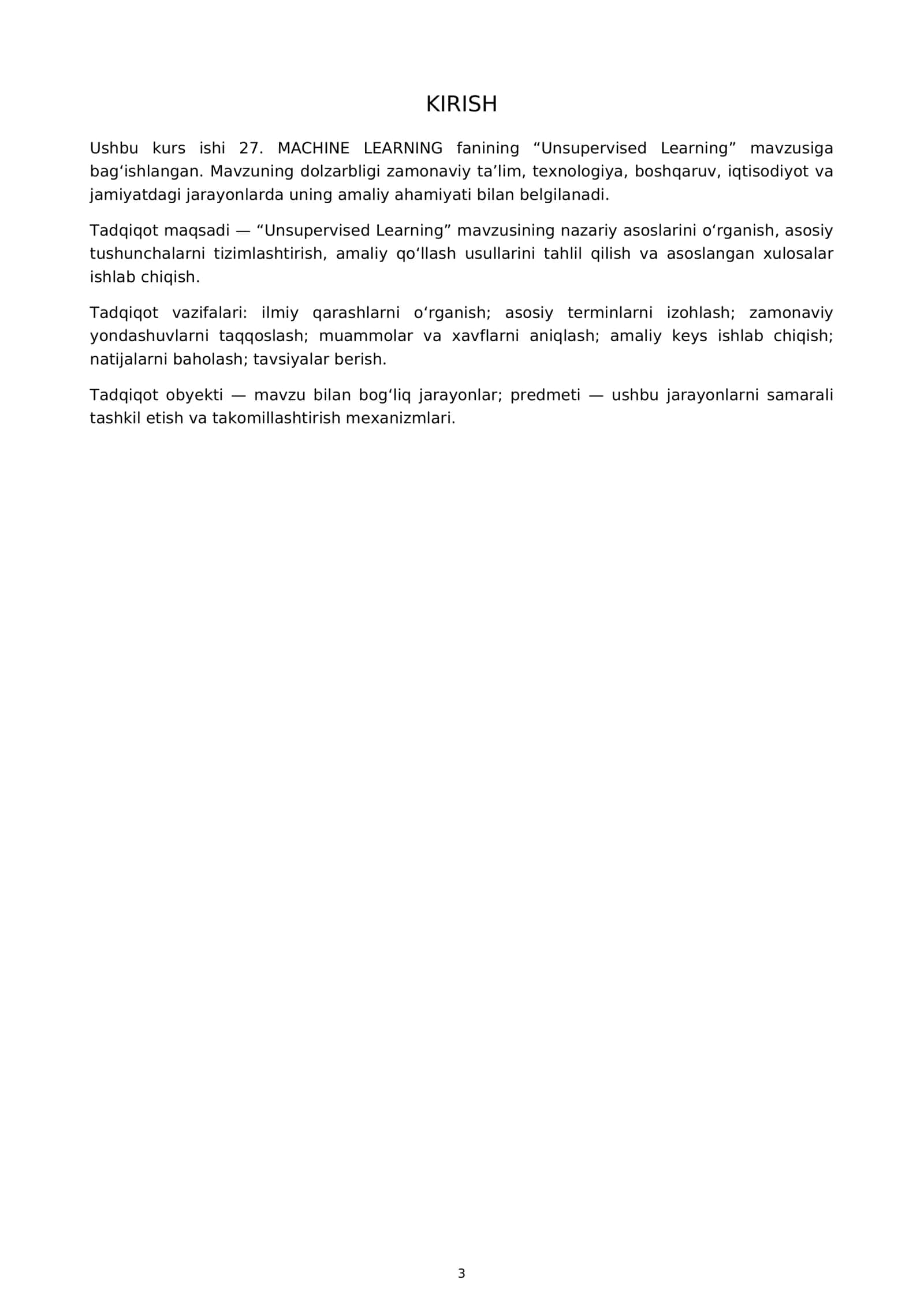 27. MACHINE LEARNING KURS ISHI 3