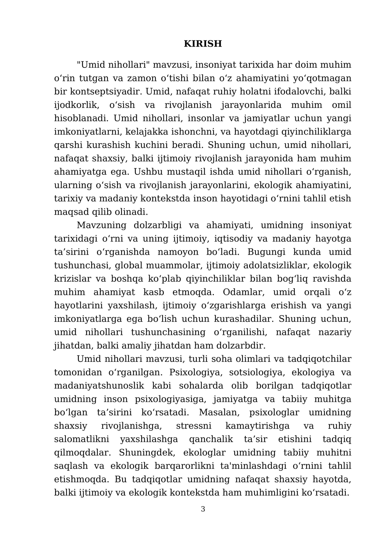 Umid nihollari 3