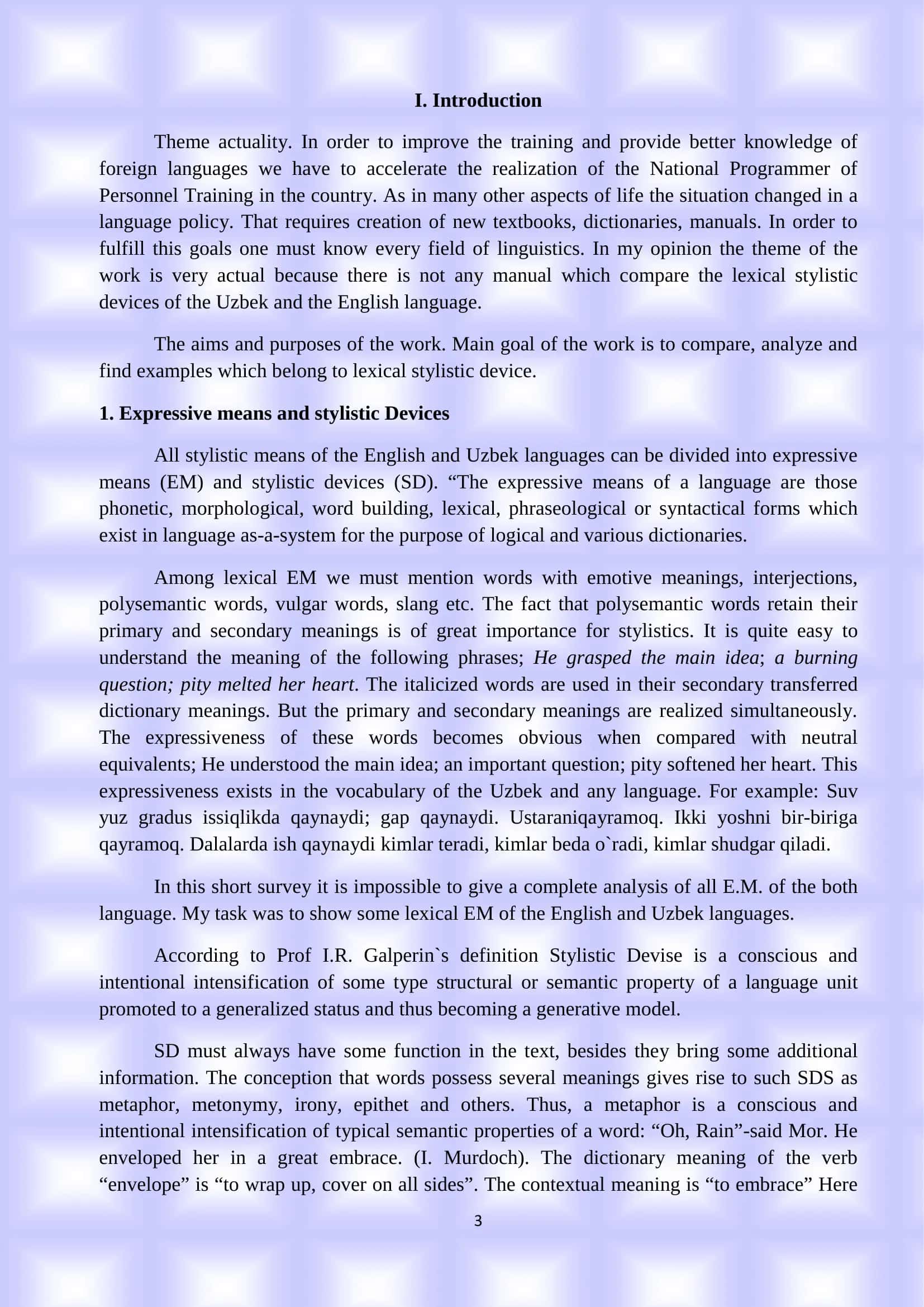 EXPRESSIVE MEANS AND STYLISTIC DEVICES 3