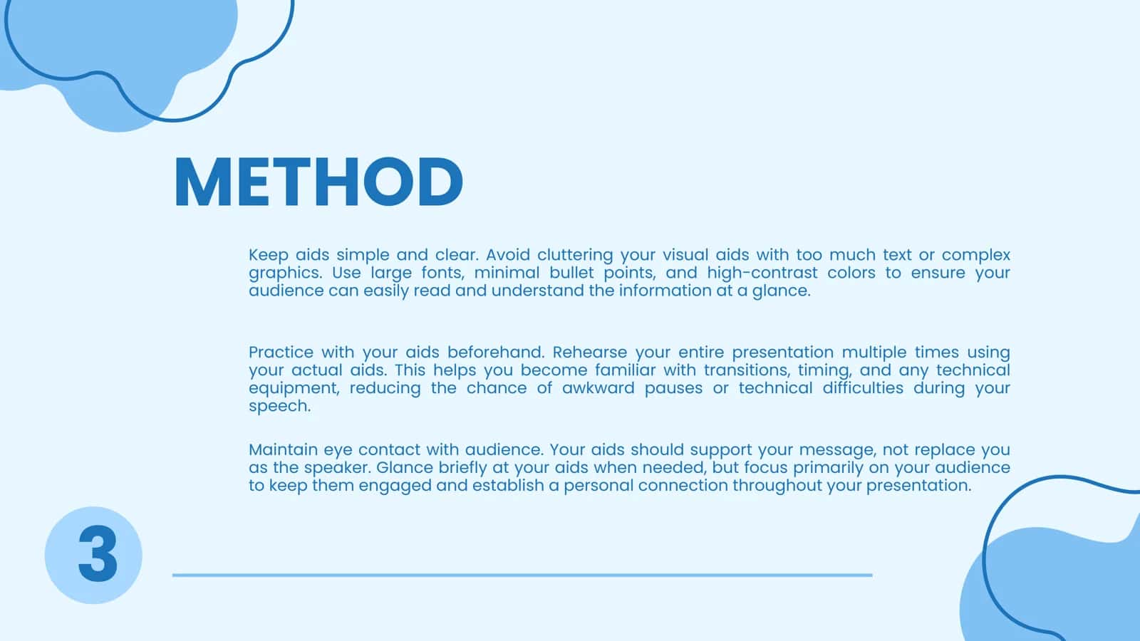 USING PRESENTATION AIDS IN SPEECH 3