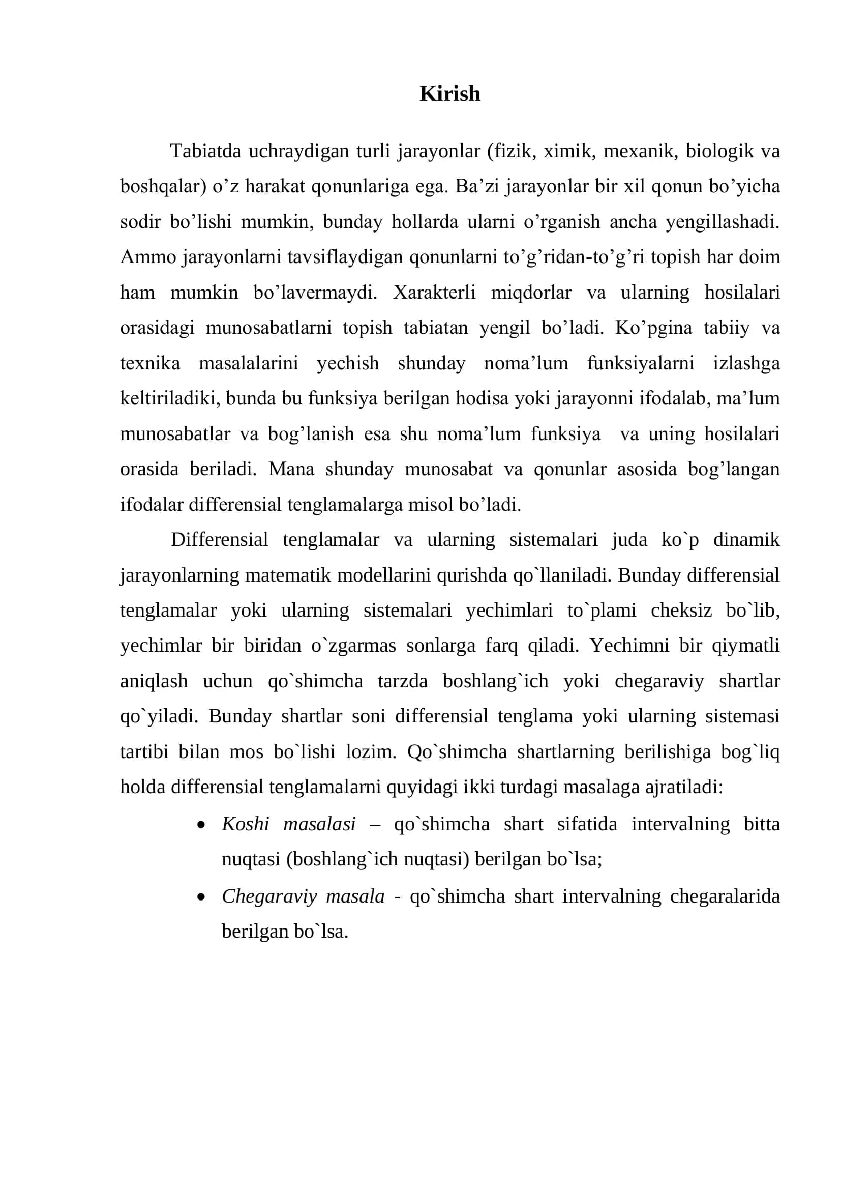 MatLab dasturida xususiy hosilali differensial tenglamalarni yechish 3