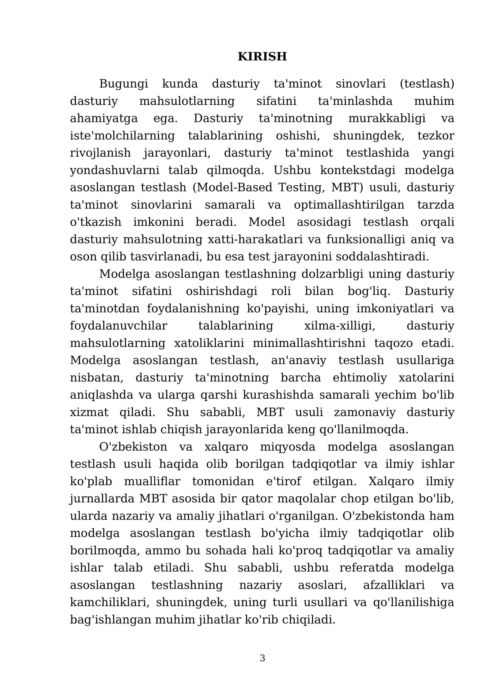 Modelga asoslangan testlash (Model-Based Testing) 3