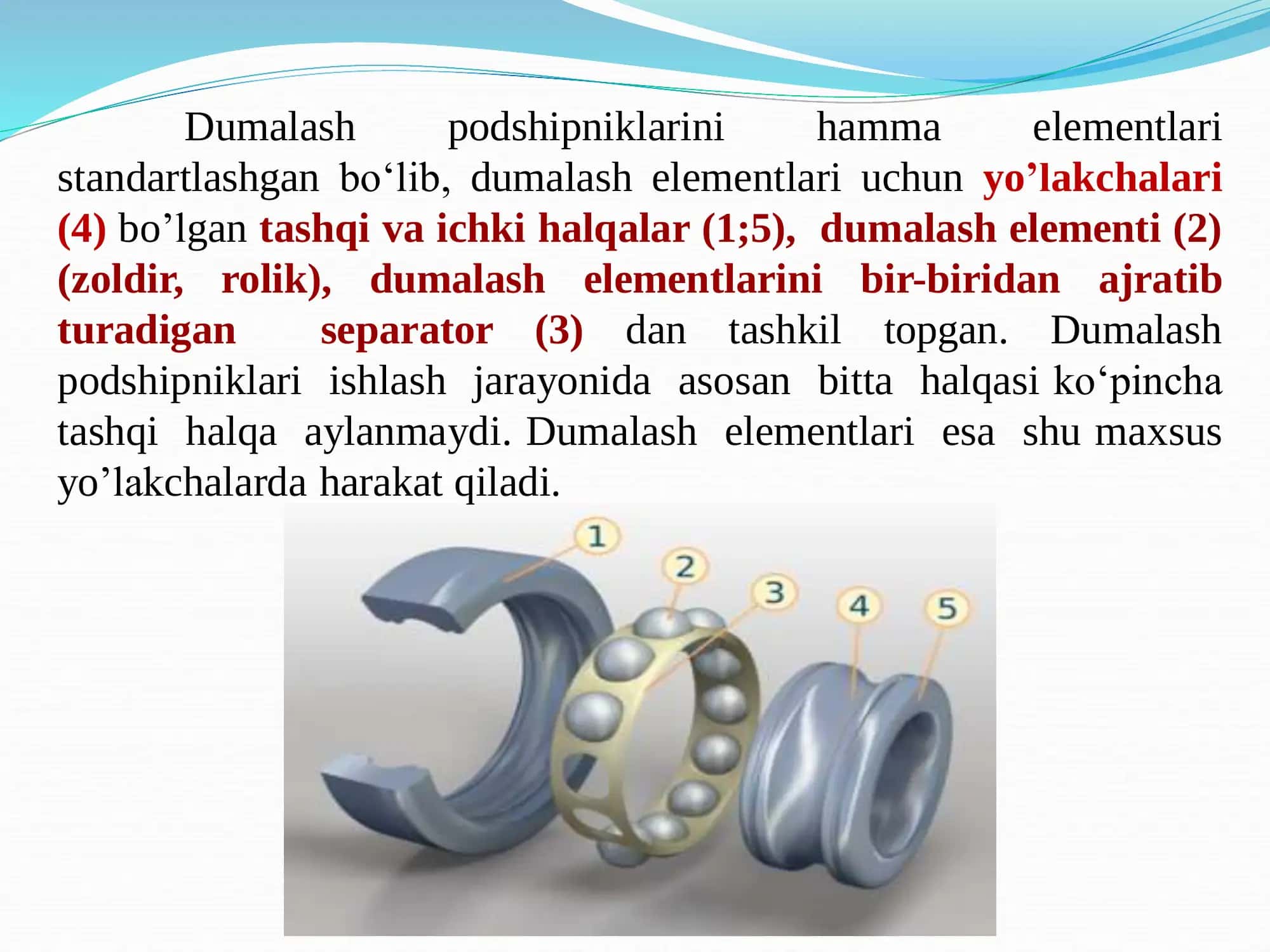 Podshipniklar. Dumalash podshipniklari. Sirpanish podshipniklari. 3