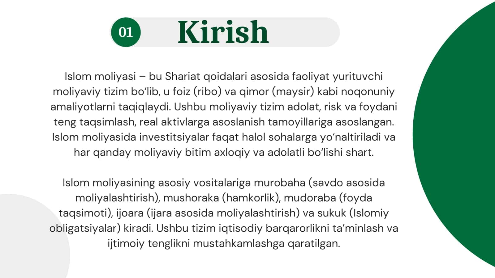 Islom moliyasi 3