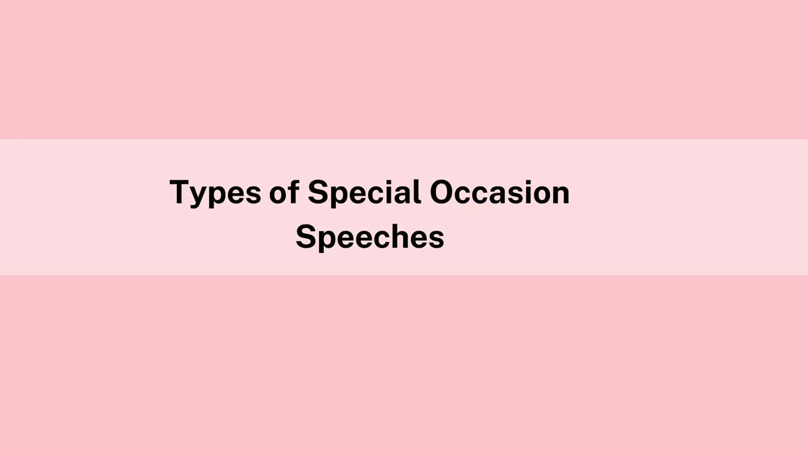 SPECIAL OCCASION SPEECH 3