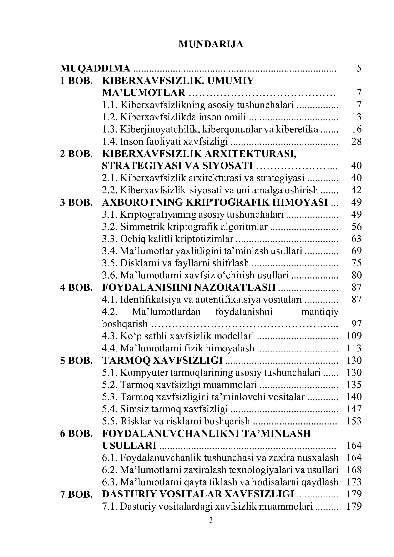 KIBERXAVFSIZLIK ASOSLARI 3