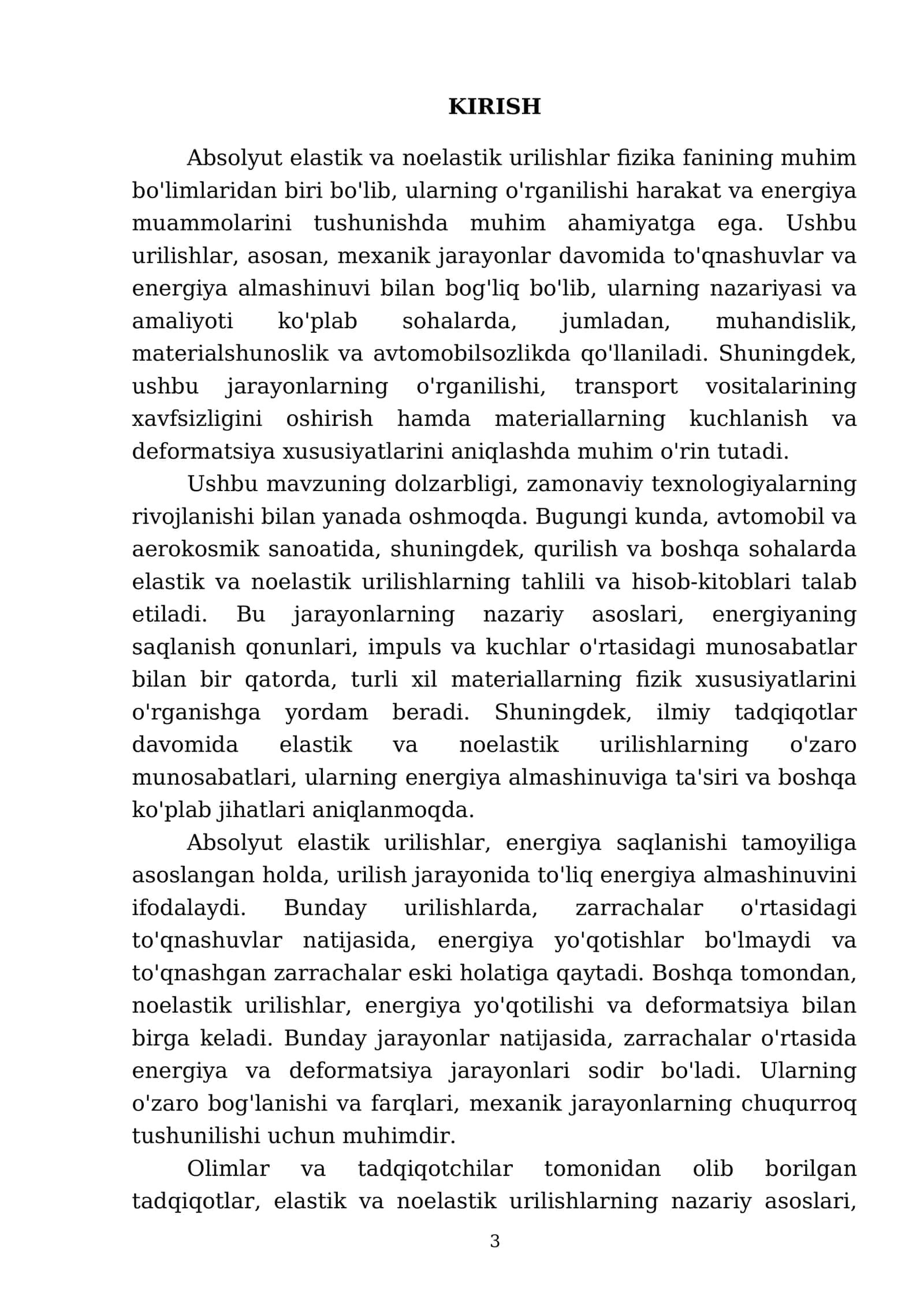 Absolyut elastik va noelastik urilishlar 3