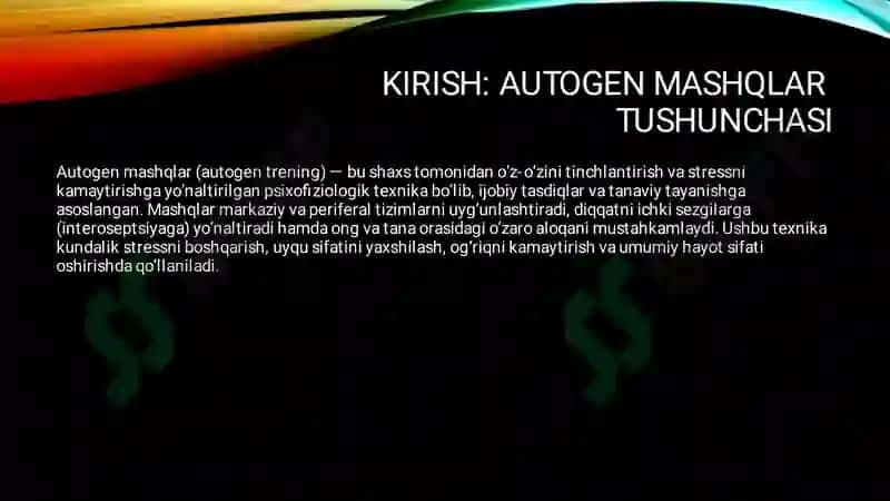Autogen mashqlar 3