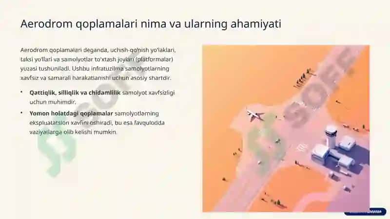Aerodrom qoplamalari va havo kemalari ekspluatatsiyasi 3