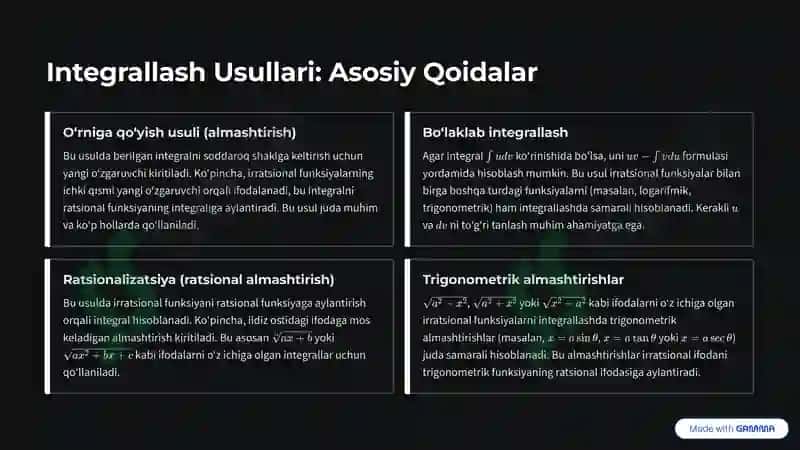 Integrallash Usullari 3