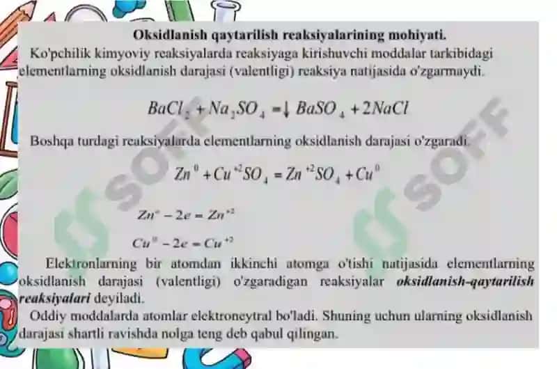 oksidlanish qaytarilish reaksiyalari 3