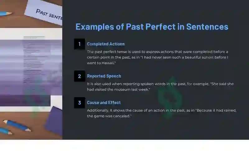 Past Perfect Tense 3