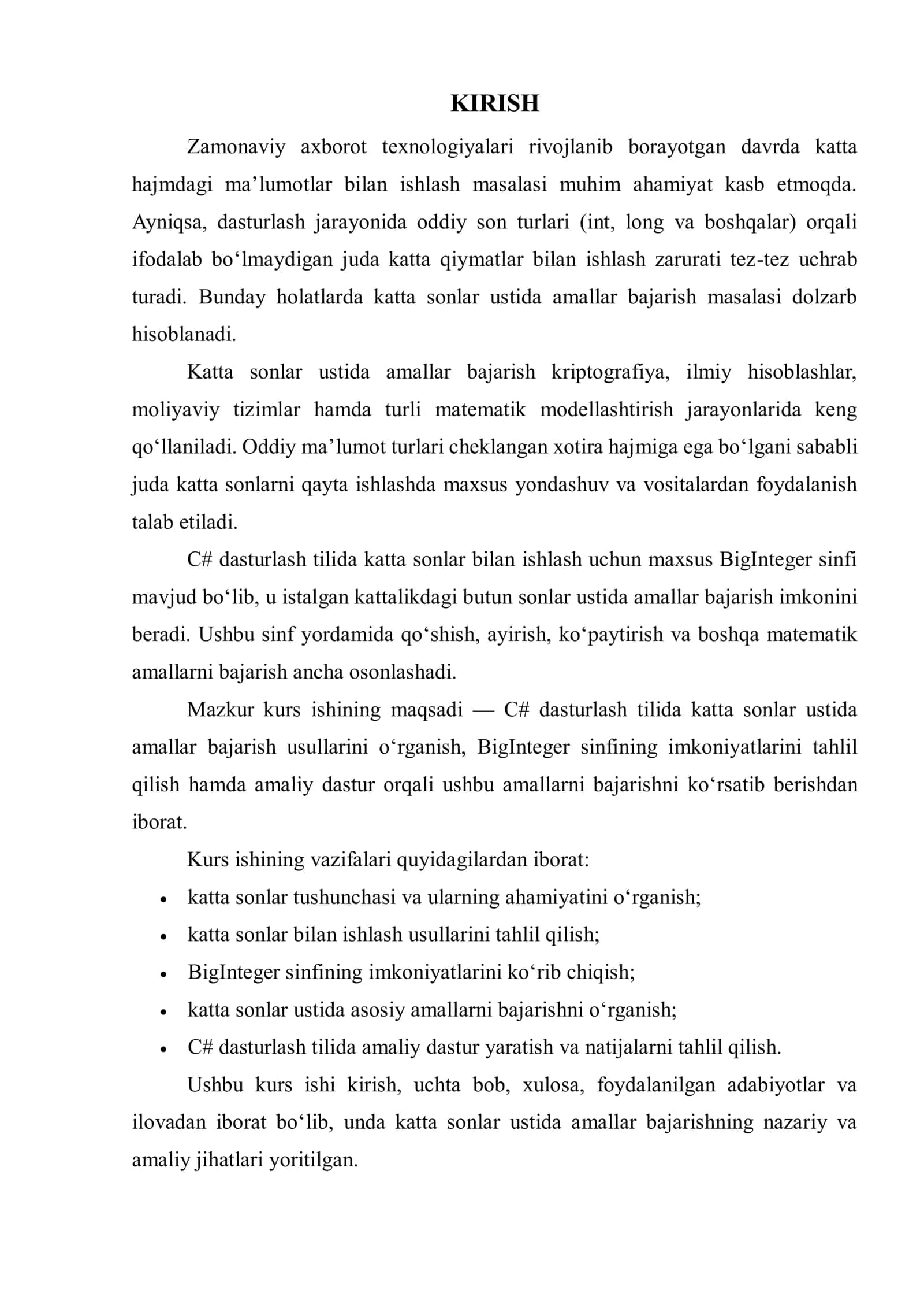 C# dasturlash tilida katta sonlar ustida amallar bajarish 3