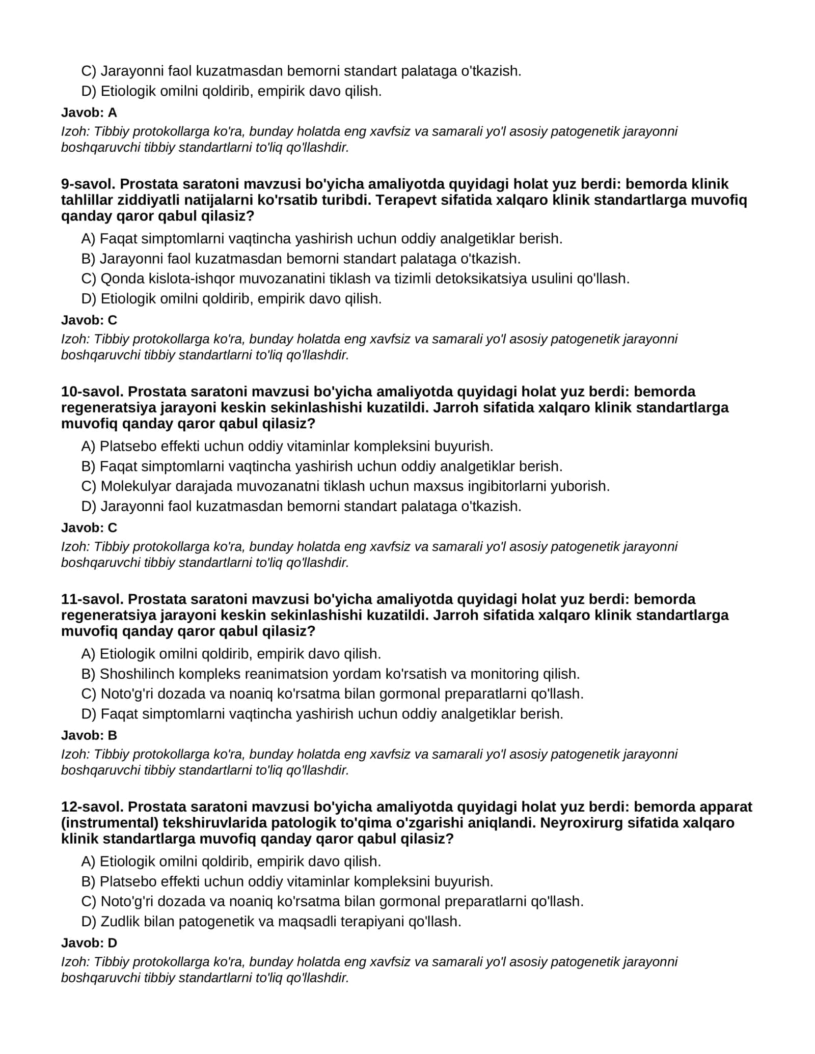 PROSTATA SARATONI - 3-QISM 3