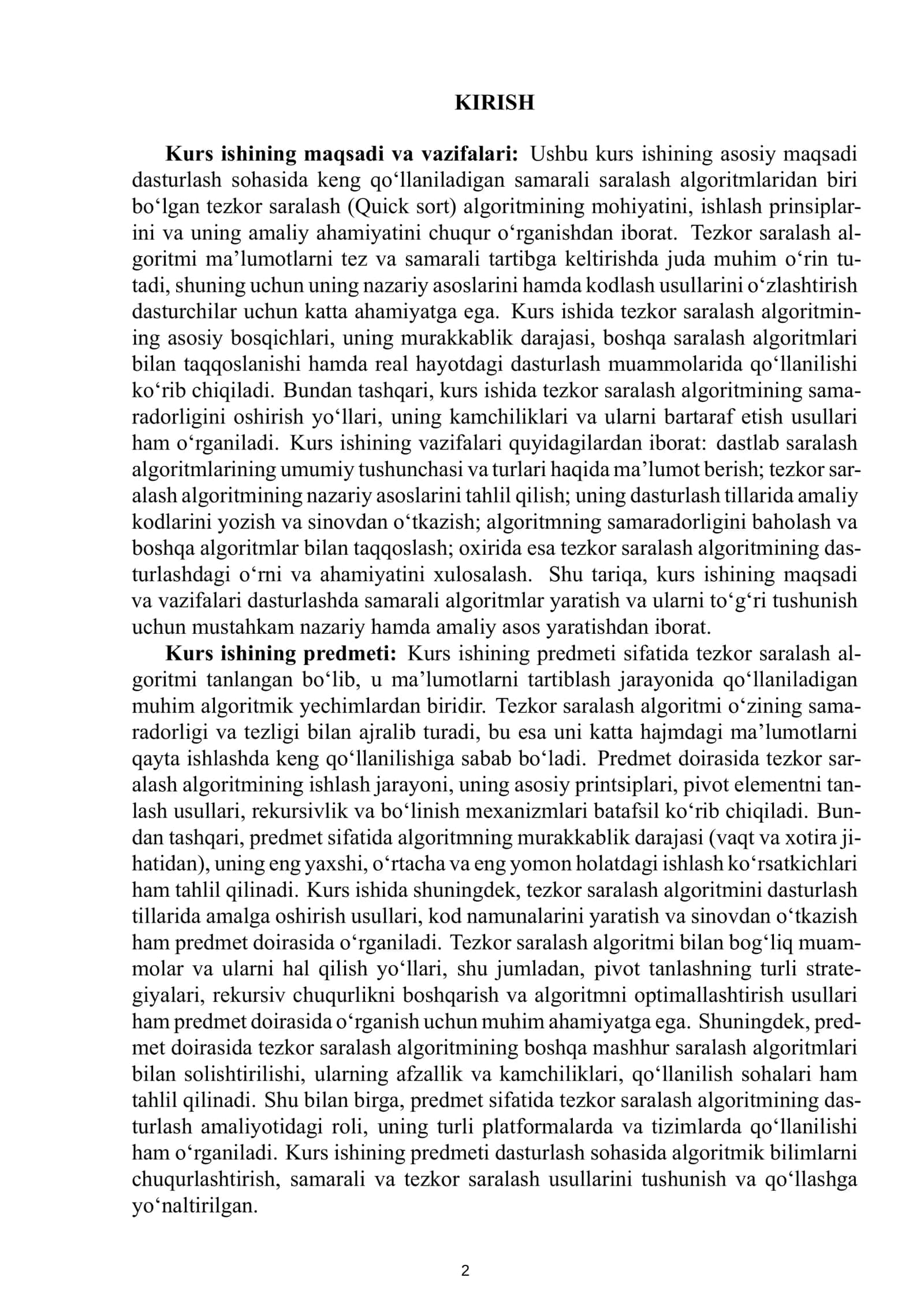 Tezkor saralash (Quick sort) 3