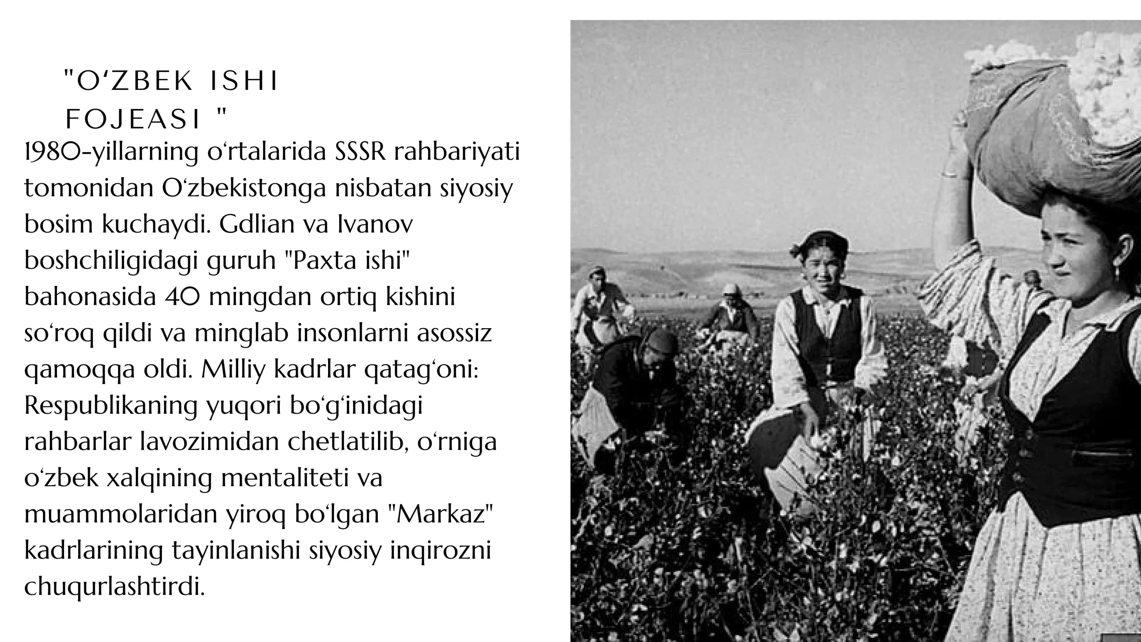 O'ZBEK ISHI FOJEASI 3