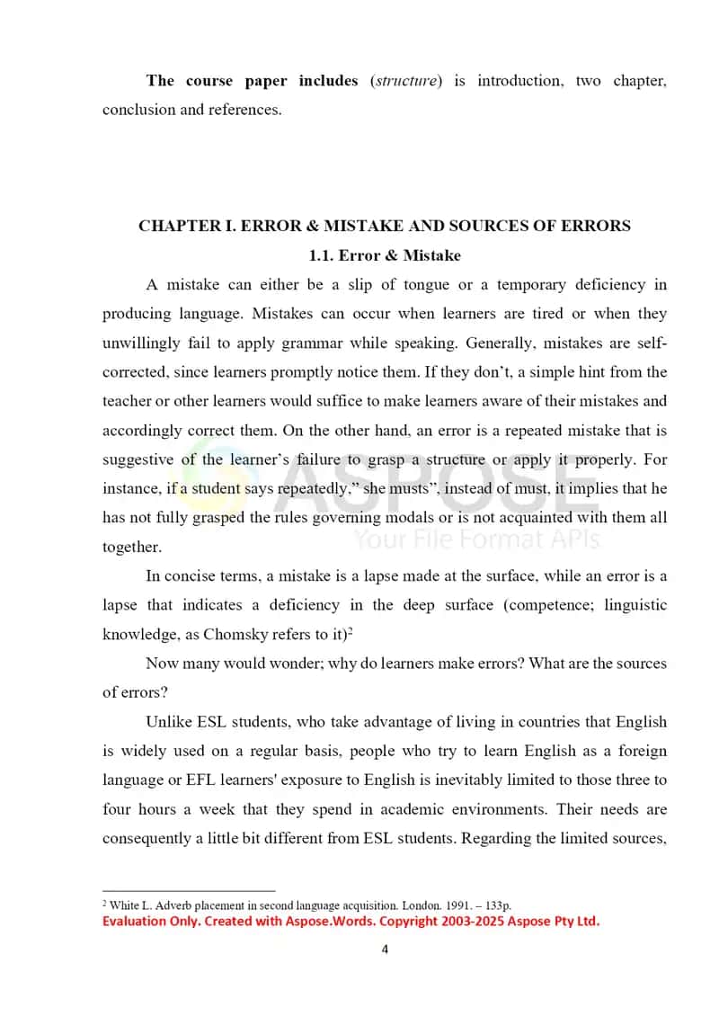 MISTAKES AND ERROR CORRECTION TYPES 4