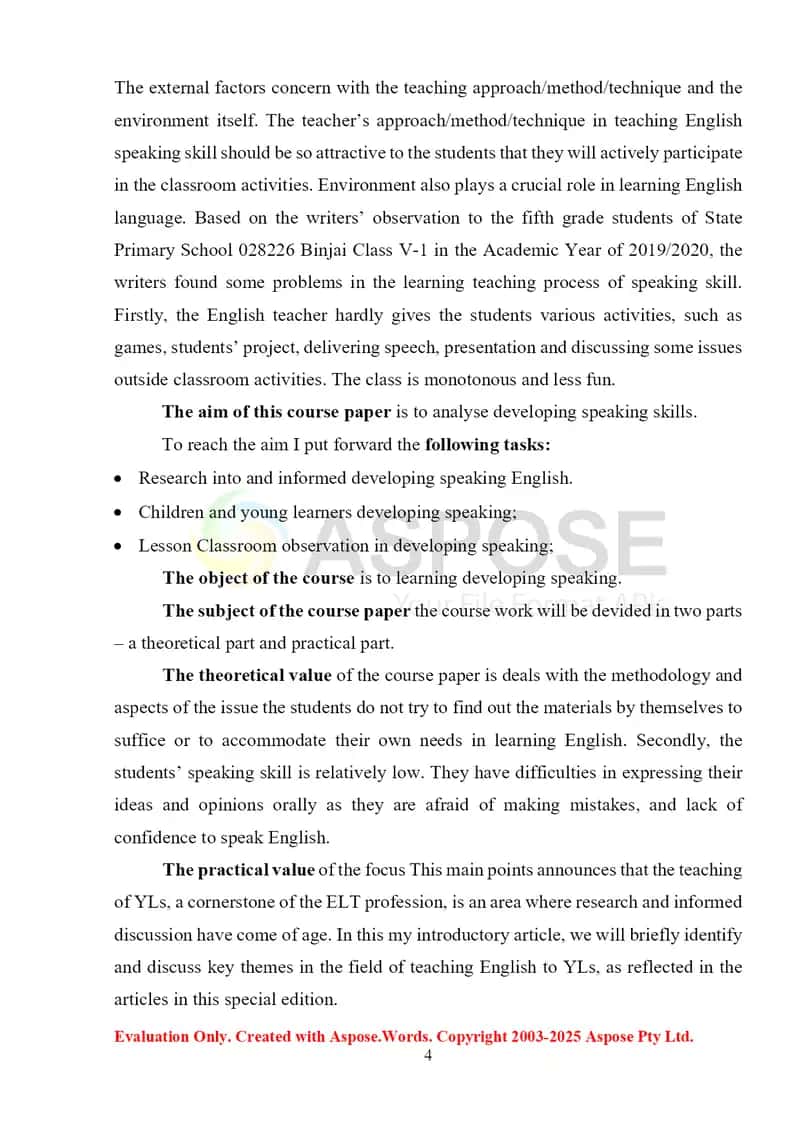 Speaking Competencies: Teaching Speaking as a Set of Competencies 4
