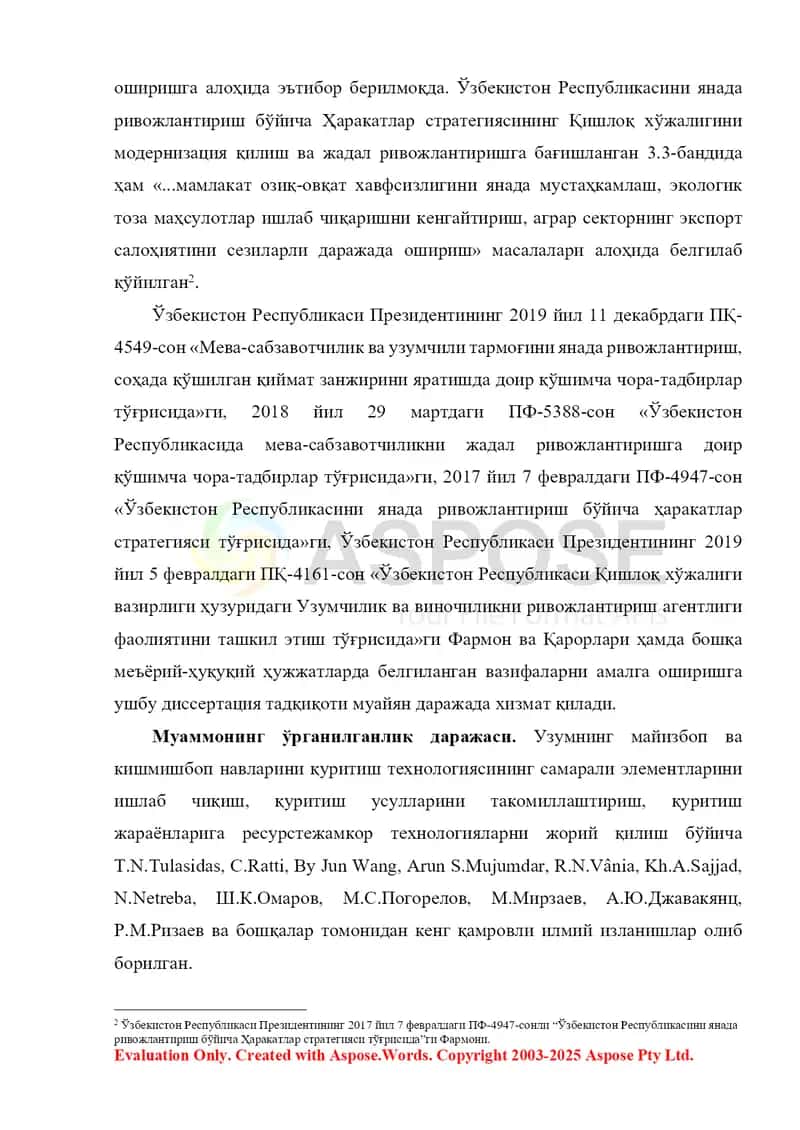 MAYIZBOP UZUM NAVLARINI PARVARISHLASH VA UZUMNI QURITISH VA UNDAN MAYIZ OLISHNING NAZARIY VA AMALIY TEXNOLOGIK ASOSLARI 4