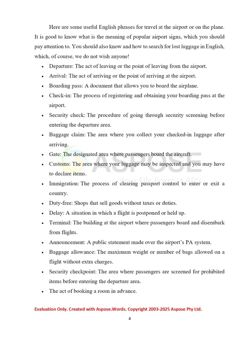 Traveling and English Grammar Tips 4