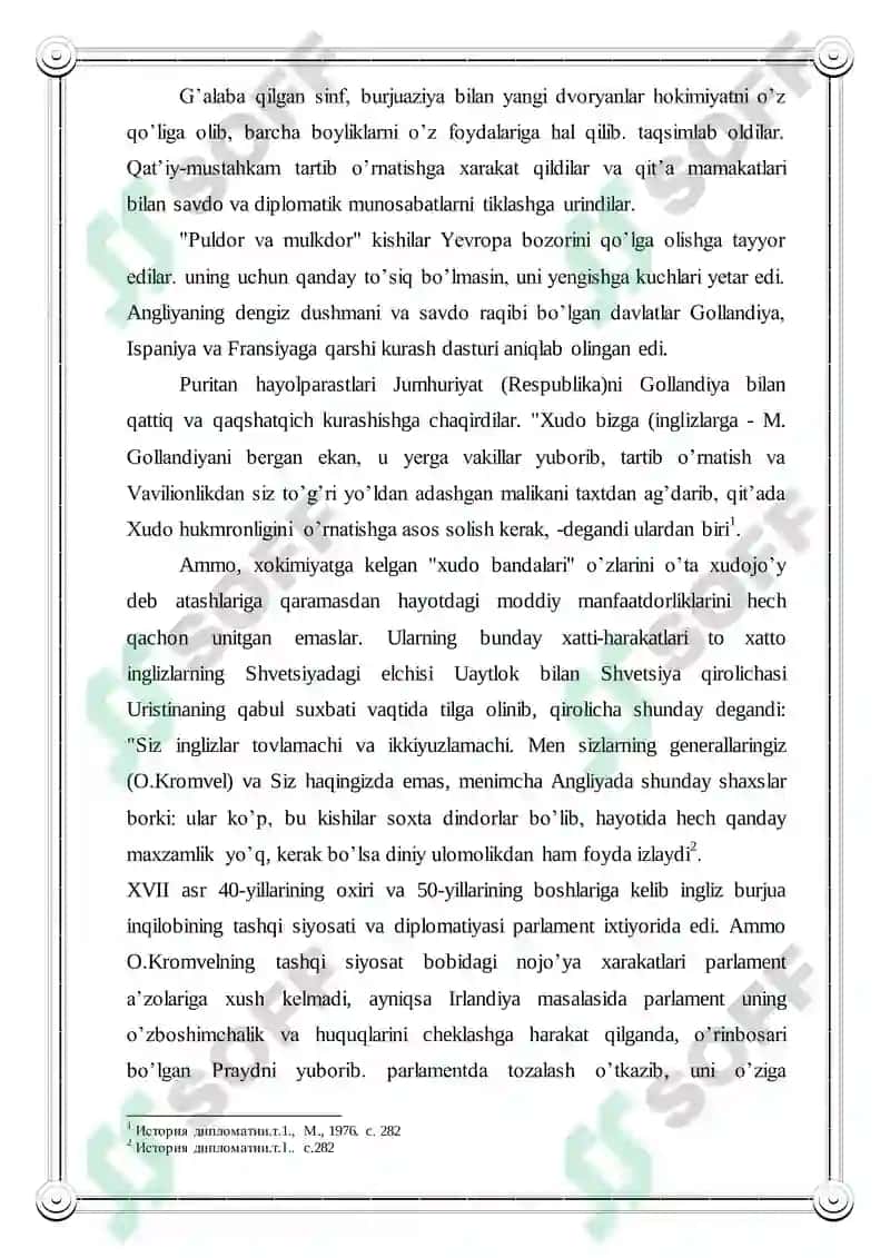 INGLIZ BURJUA INQILOBI DAVRI DIPLOMATIYASI 4