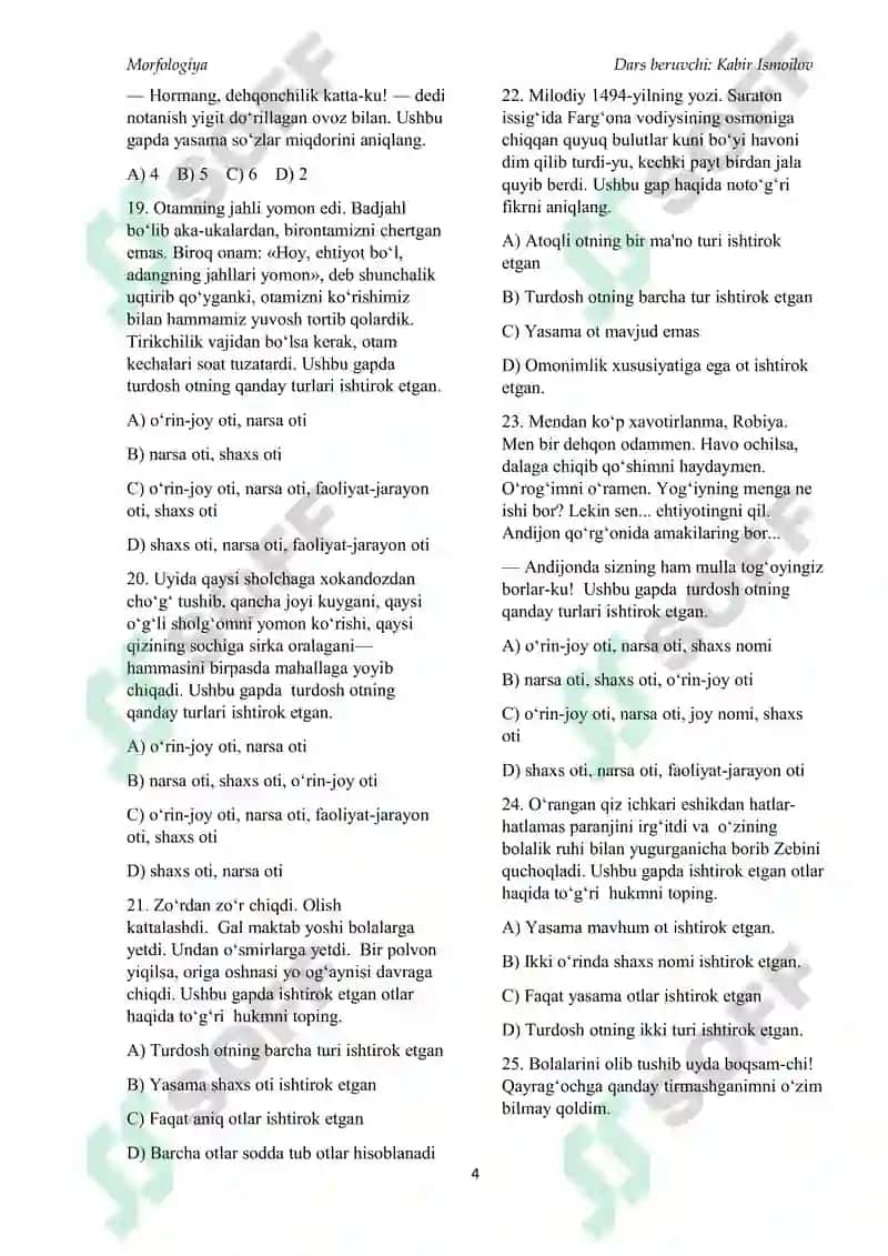 Otning ma'no turlari . (Qollanma) 4