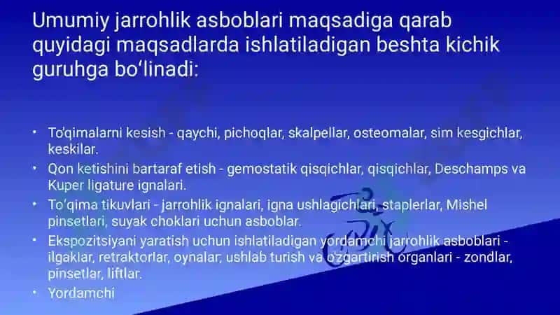 Jarrohlik asboblar 4