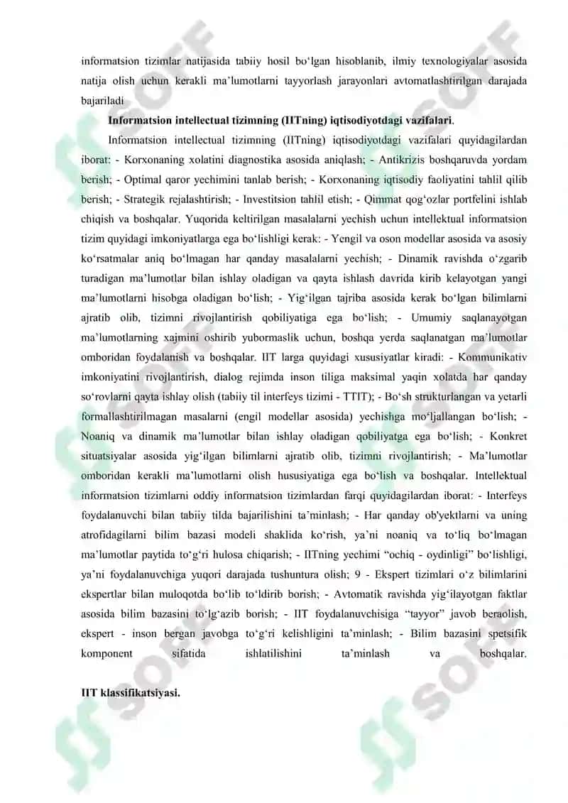 Intellektual tizimlar va texnologiyalar 4