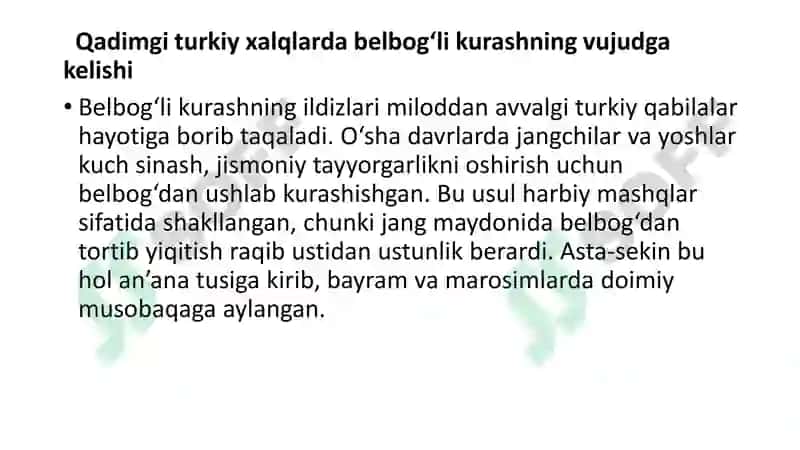 Belbog’li kurash 4