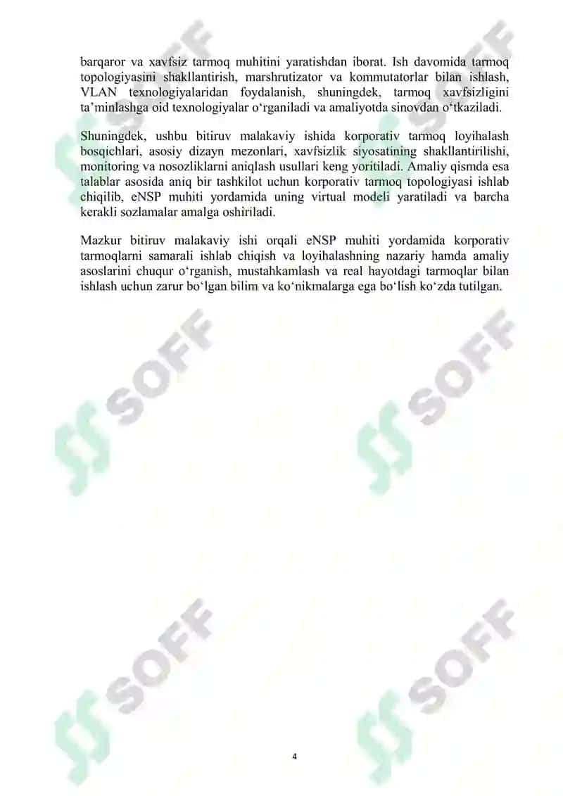 Bitiruv malakaviy ishi eNSP (Enterprise Network Simulation Platform) 4
