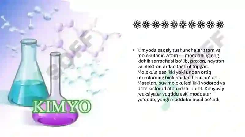 Kimyo haqida tushuncha 4