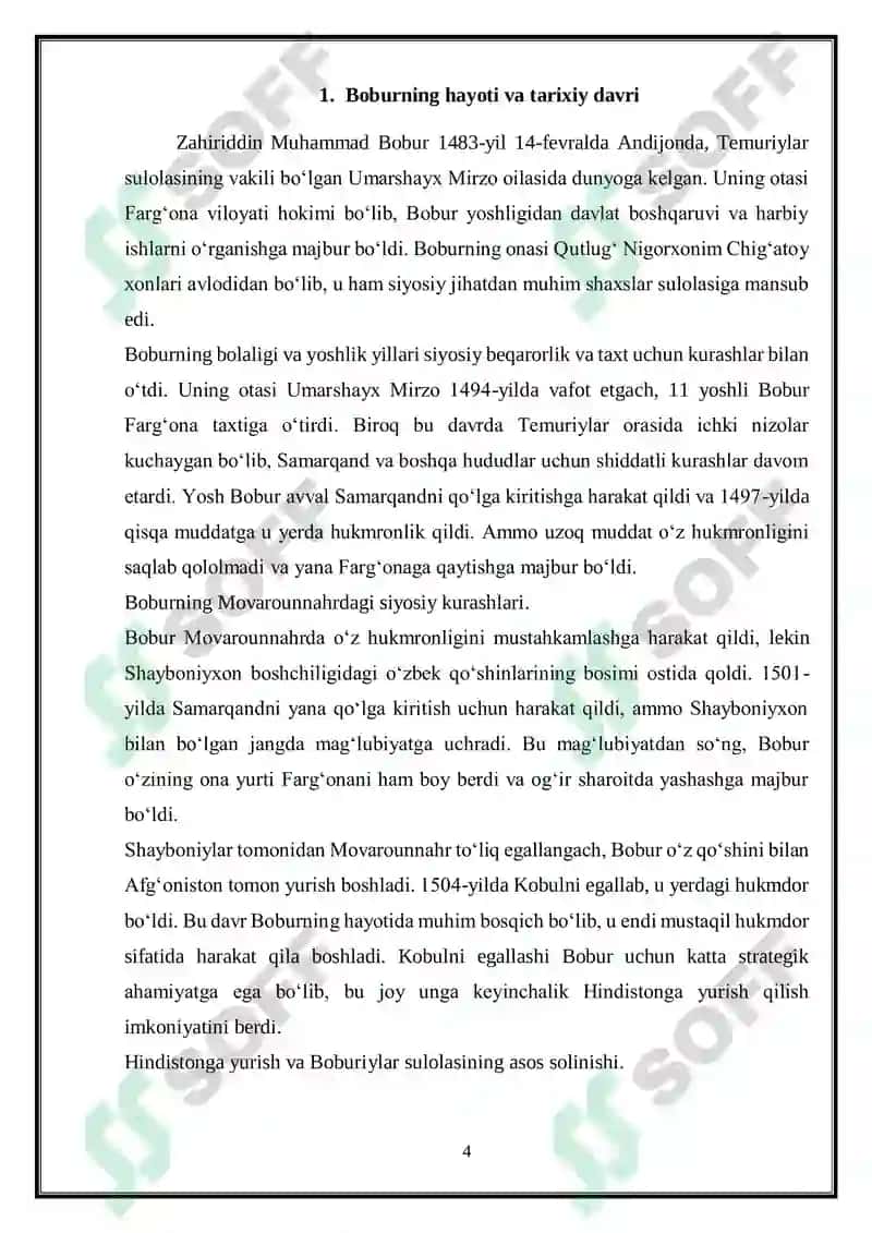 Zahiriddin Muhammad Bobur 4