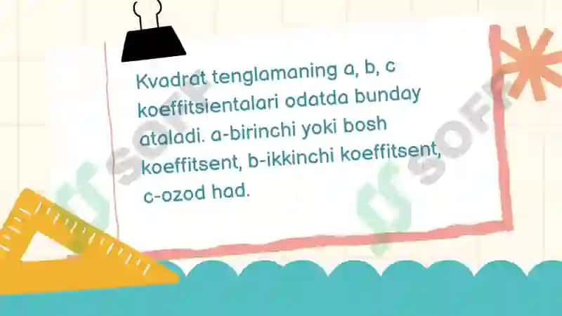kvadrat tenglamalar. 5