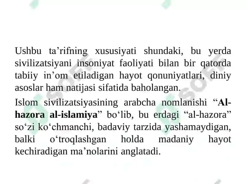 Islom sivilizatsiyasi tarixi 6