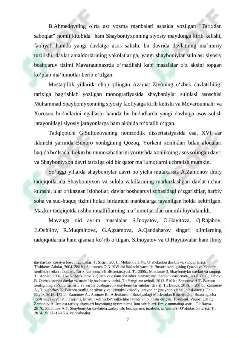 BUXORO XONLIGIDA SHAYBONIYLAR DAVRI 7