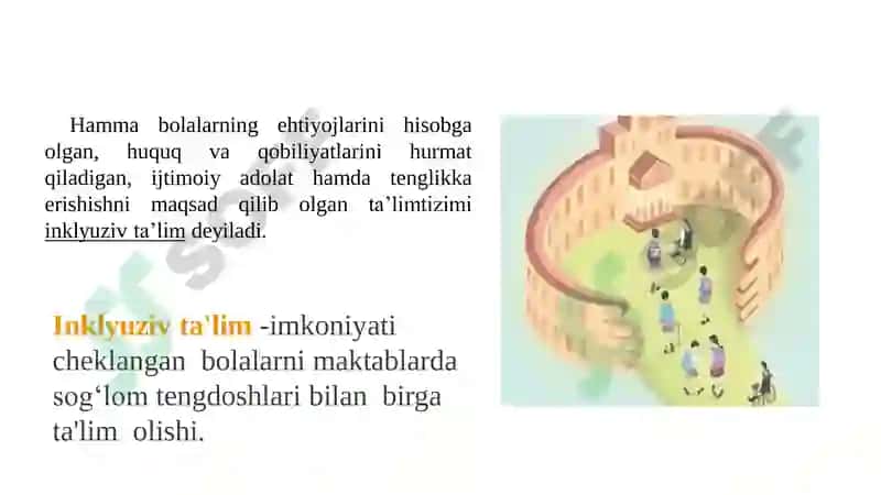 Umumiy va maxsus ta’limda  inklyuziv ta’limni joriy etish fanining nazariy  asoslari 7