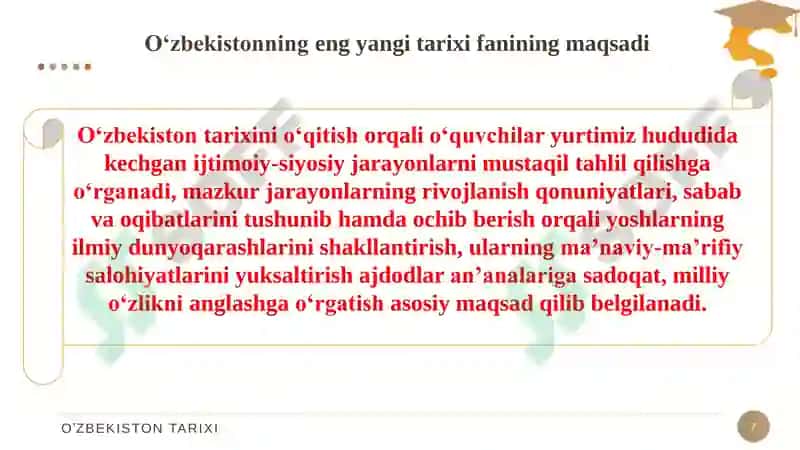 O’ZBEKISTON TARIXI 7
