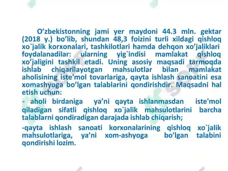 Qishloq xo'jaligi 8