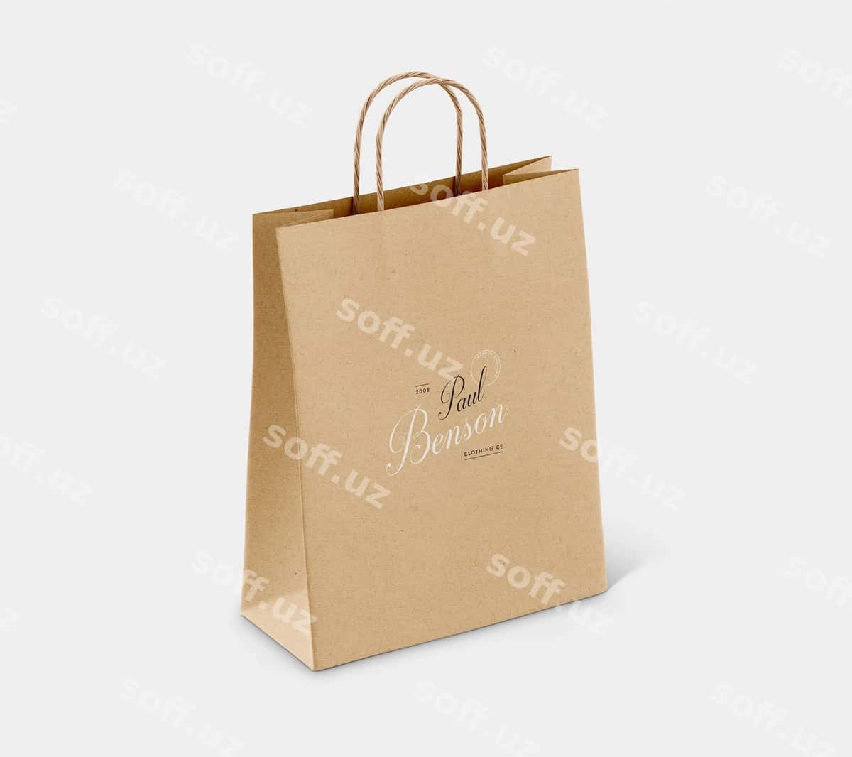 Qog'oz sumka PSD namunasi | Paper bag psd mockup 1