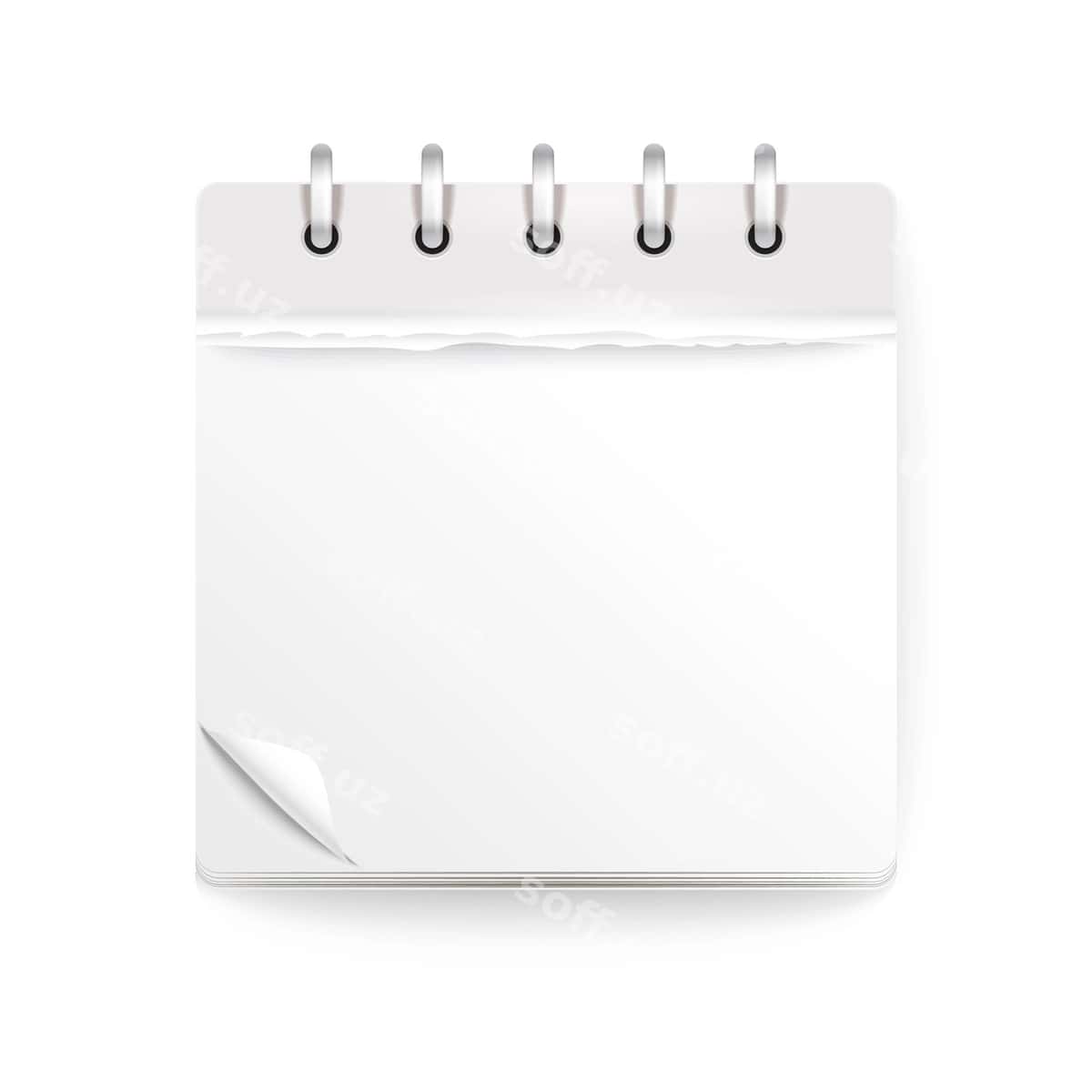 Qog'oz takvim ajralangan oq | Paper calendar isolated white 1