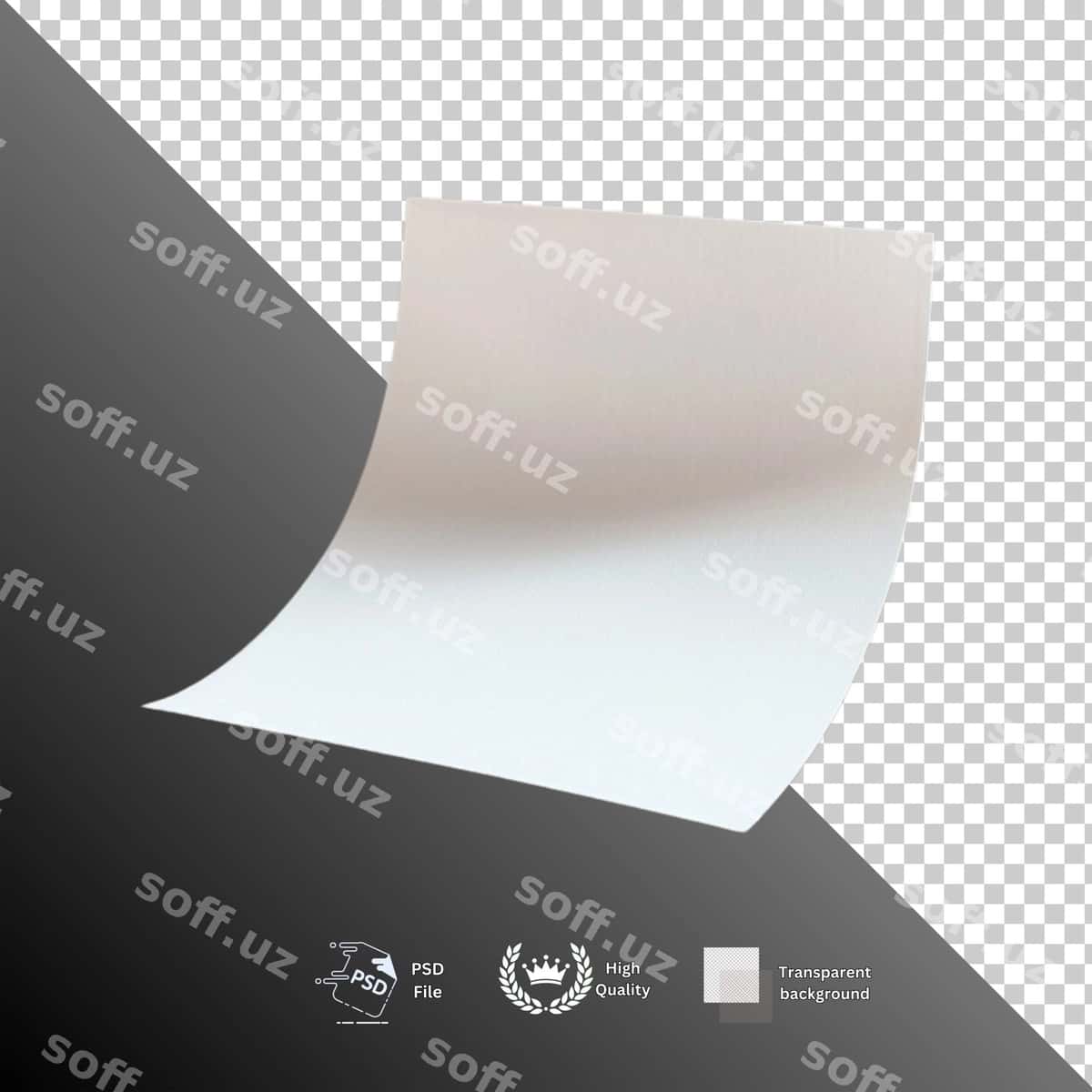 Qog'oz shaffof orqa fonda ajraltirilgan | Paper isolated transparent background 1
