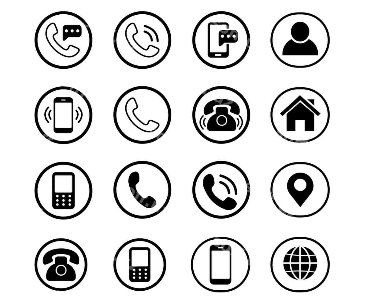 Telefon ikonka komplekti vektor illustratsiyasi | Phone icon set vector illustration 1