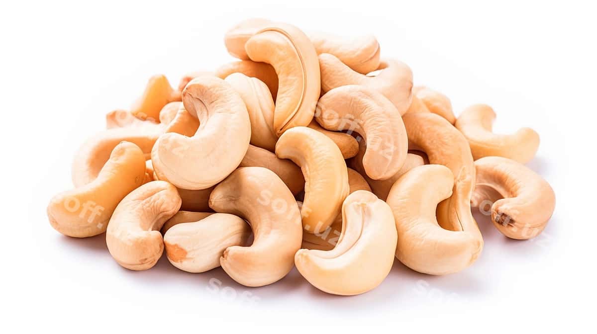 Kaskolarni badem deb yozilgan narsa bilan to'plang. | Pile cashews with one that says walnut 1