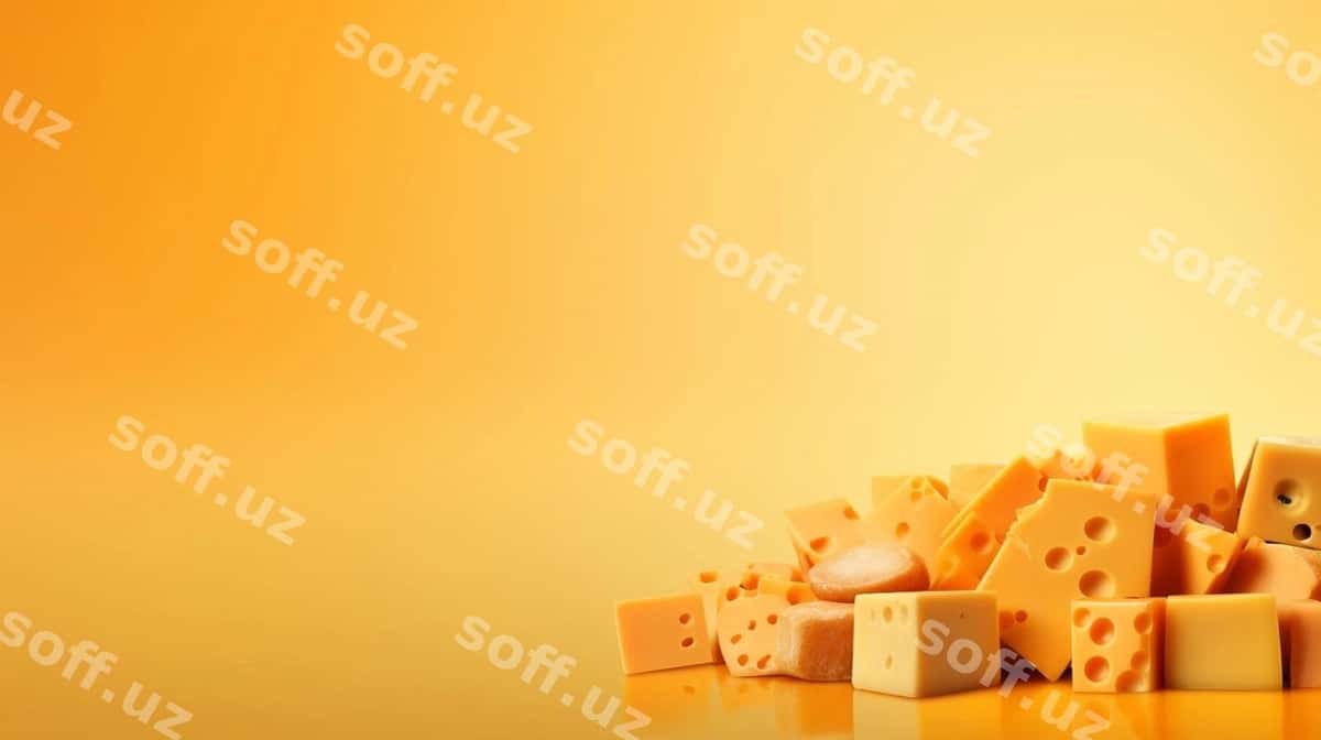 Stol ustida yig'ilgan pishot | Pile cheese sitting top table 1