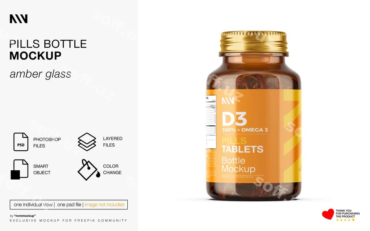 Flitok rasmligi | Pills bottle mockup 1