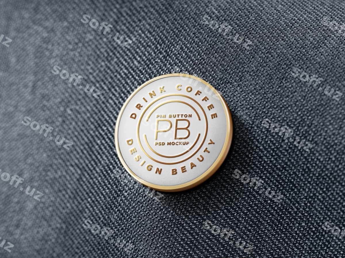 Pin brelok mockup | Pin badge mockup 1