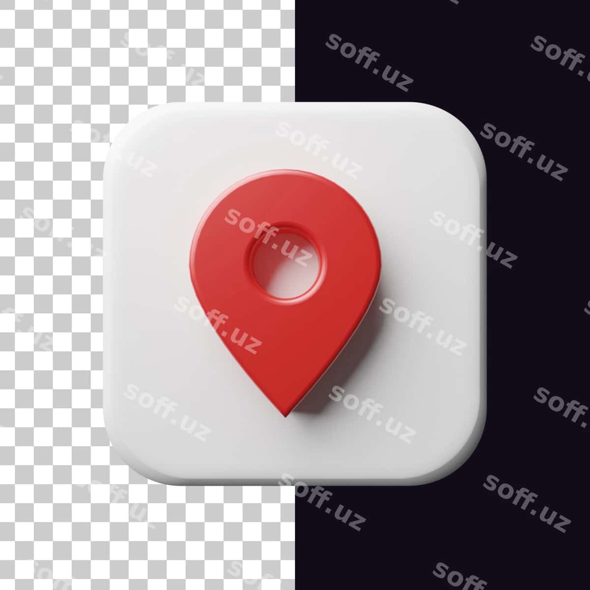 PIN manzil belgisi belgisi 3D render | Pin location symbol icon 3d render 1